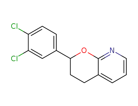 Molecular Structure of 102830-72-8 (2-(3,4-dichlorophenyl)-3,4-dihydro-2H-pyrano[2,3-b]pyridine)