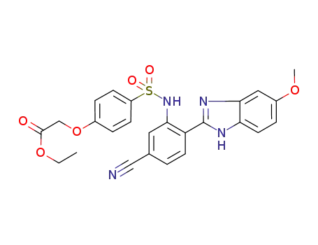 2-(4-(N-(5-cyano-2-(5-methoxy-1H-benzimidazol-2-yl)phenyl)sulfamoyl)phenoxy)acetic acid ethyl ester