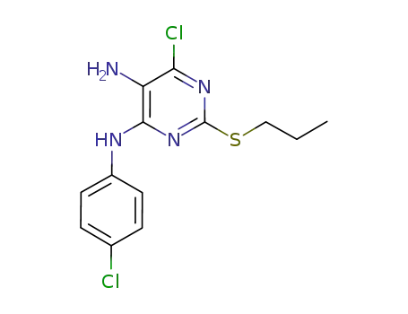 6-chloro-N~4~-(4-chlorophenyl)-2-(propylthio)pyrimidine-4,5-diamine