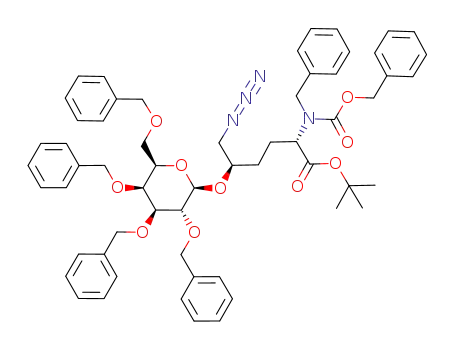 tert-butyl (2S,5R)-6-azido-2-[benzyl(benzyloxycarbonyl)amino]-5-(2,3,4,6-tetra-O-benzyl-β-D-galactopyranosyl)hexanoate