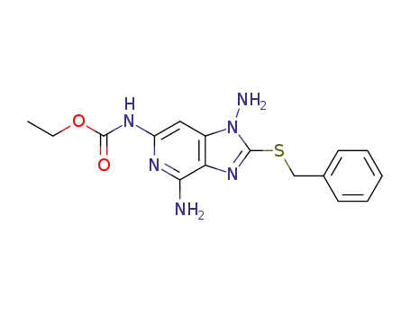 Carbamic acid,
[1,4-diamino-2-[(phenylmethyl)thio]-1H-imidazo[4,5-c]pyridin-6-yl]-, ethyl
ester