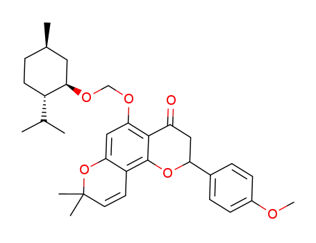 5-[(-)-(1R,2S,5R)-2-isopropyl-5-methylcyclohexyloxy-methoxy]-2-(4-methoxyphenyl)-8,8-dimethyl-2,3-dihydro-8H-pyrano[2,3-f]chromen-4-one