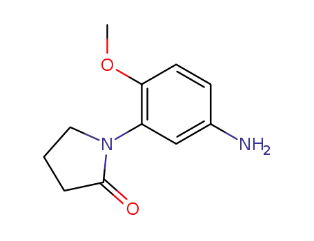 Molecular Structure of 69131-58-4 (1-(5-amino-2-methoxyphenyl)pyrrolidin-2-one)