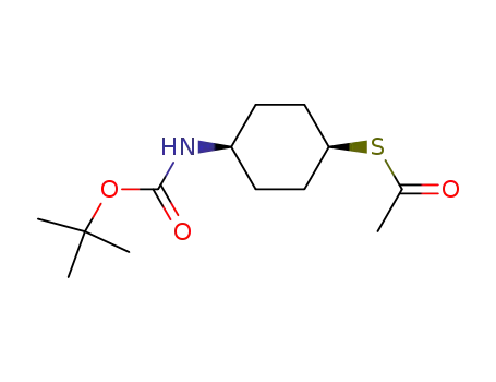 Molecular Structure of 150544-86-8 (cis-4-<(tert-butyloxycarbonyl)amino>-1-(acetylthio)cyclohexane)