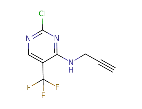 Molecular Structure of 702637-57-8 (4-Pyrimidinamine, 2-chloro-N-2-propynyl-5-(trifluoromethyl)-)