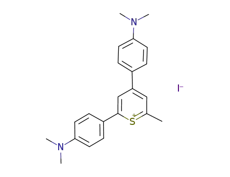 Molecular Structure of 151921-87-8 (2-Methyl-4,6-bis(N,N-dimethylaminophenyl)thiopyrliumiodide)