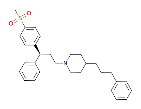 Molecular Structure of 718636-32-9 ((S) N-(3-phenyl-3-[4-methanesulphonylphenyl]propyl)-4-(3-phenylpropyl)piperidine)