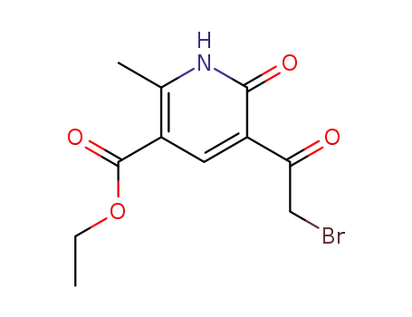 Molecular Structure of 727382-86-7 (5-(2-Bromo-acetyl)-2-methyl-6-oxo-1,6-dihydropyridine-3-carboxylic acid ethyl ester)