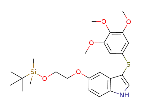 5-[2-(tert-butyldimethylsilyloxy)ethoxy]-3-[(3,4,5-trimethoxyphenyl)thio]-1H-indole