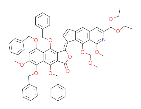 3-<3-(diethoxymethyl)-1-methoxy-9-(methoxymethoxy)-8H-cyclopent<g>isoquinolin-8-ylidene>-7-methoxy-4,5,8,9-tetrakis(phenylmethoxy)naphtho<2,3-c>furan-1(3H)-one