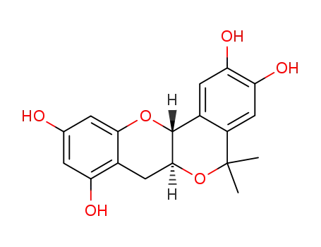 Molecular Structure of 132125-04-3 ((6aS,12aR)-6a,12a-trans-2,3,8,10-Tetrahydroxy-5,5-dimethyl-5,6a,7,12a-tetrahydro<1>benzopyrano<3,2-c><2>benzopyran)