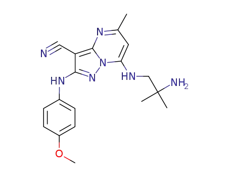 Pyrazolo[1,5-a]pyrimidine-3-carbonitrile,
7-[(2-amino-2-methylpropyl)amino]-2-[(4-methoxyphenyl)amino]-5-meth
yl-
