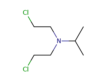 Molecular Structure of 619-34-1 (N,N-bis(2-chloroethyl)propan-2-amine)