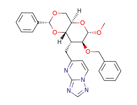 5-(methyl 2-O-benzyl-4,6-O-benzylidene-3-deoxy-α-D-altropyranosid-3-yl-methyl)[1,2,4]triazolo[1,5-a]pyrimidine