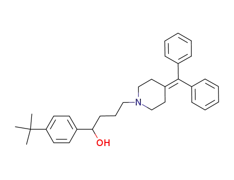Molecular Structure of 93052-68-7 (1-Piperidinebutanol,
a-[4-(1,1-dimethylethyl)phenyl]-4-(diphenylmethylene)-)