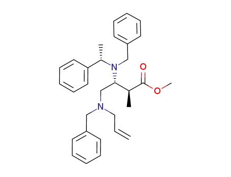 methyl (2S,3R,αS)-2-methyl-3-[N-benzyl-N-(α-methylbenzyl)amino]-4-(N'-benzyl-N'-allylamino)butanoate