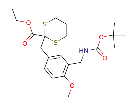 ethyl 2-(3-{[(t-butoxycarbonyl)amino]methyl}-4-methoxybenzyl)-1,3-dithian-2-carboxylate