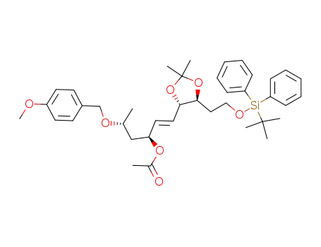 1-Hexen-3-ol,
1-[(4S,5S)-5-[2-[[(1,1-dimethylethyl)diphenylsilyl]oxy]ethyl]-2,2-dimethyl-
1,3-dioxolan-4-yl]-5-[(4-methoxyphenyl)methoxy]-, 3-acetate,
(1E,3S,5R)-