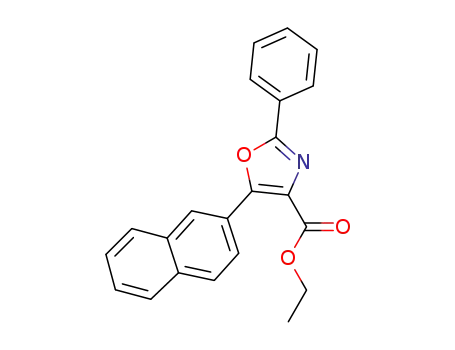 Molecular Structure of 1582221-78-0 (ethyl 5-(naphthalen-2'-yl)-2-phenyloxazole-4-carboxylate)