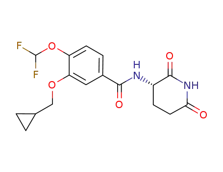 (3S)-3-(3-cyclopropylmethyloxy-4-difluoromethoxyphenylcarboxamido)-2,6-dioxo-hexahydropyridine