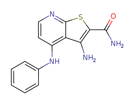 Thieno[2,3-b]pyridine-2-carboxamide, 3-amino-4-(phenylamino)-