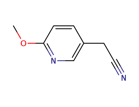 Molecular Structure of 154403-85-7 (3-Pyridineacetonitrile,6-methoxy-(9CI))