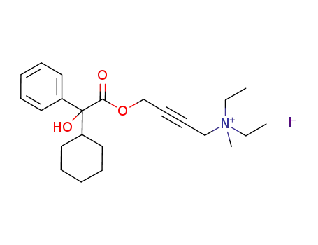 Molecular Structure of 688364-67-2 (4-(diethylmethylaminium)-2-butynyl alpha phenyl cyclohexane glycolate iodide)