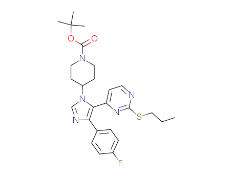 1-[(1-t-butoxycarbonyl)piperidin-4-yl]-4-(4-fluorophenyl)-5-[2-(2-propylthio)pyrimidin-4-yl]imidazole