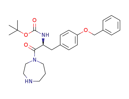 Molecular Structure of 636607-88-0 (N-(tert-butyloxycarbonyl)-O-(phenylmethyl)-L-tyrosine, 1-homopiperazine amide)