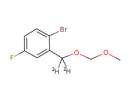 Molecular Structure of 942047-49-6 ((2-bromo-5-fluoro[α,α-(2)H2]benzyl)(methoxymethyl) ether)