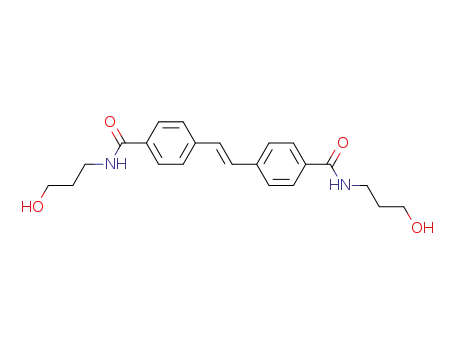 Molecular Structure of 166824-90-4 (stilbene-4,4'-dicarboxylic acid N,N'-bis(3-hydroxypropyl)diamide)