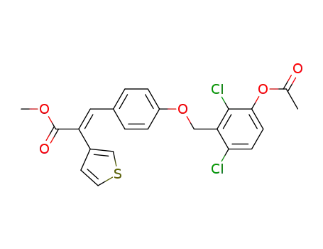 (E)-3-[4-(3-acetoxy-2,6-dichlorobenzyloxy)phenyl]-2-thiophen-3-yl-acrylic acid methyl ester