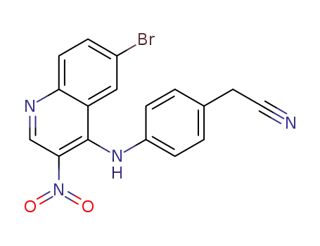 [4-(6-bromo-3-nitro-quinolin-4-ylamino)phenyl]acetonitrile