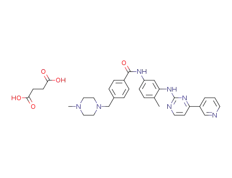 4-[(4-methyl-1-piperazinyl)methyl]-N-[4-methyl-3-[[4-(3-pyridinyl)-2-pyrimidinyl]amino]phenyl]-benzamide succinate