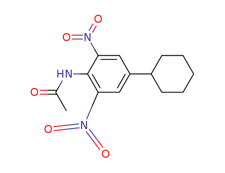 Molecular Structure of 6639-95-8 (N-(4-cyclohexyl-2,6-dinitrophenyl)acetamide)