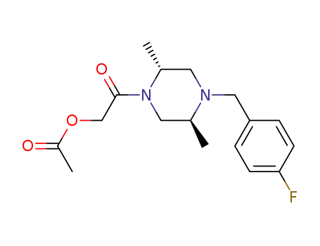 acetic acid 2-[4-(4-fluoro-benzyl)-2R,5S-dimethyl-piperazin-1-yl]-2-oxo-ethyl ester