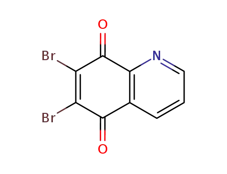 Molecular Structure of 18633-05-1 (6,7-dibromoquinoline-5,8-dione)