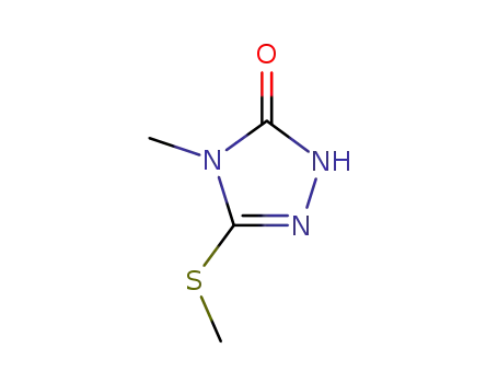 Molecular Structure of 53065-38-6 (3H-1,2,4-Triazol-3-one, 2,4-dihydro-4-methyl-5-(methylthio)-)