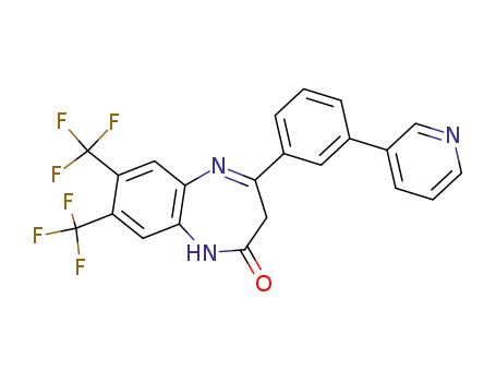 4-(3-Pyridin-3-yl-phenyl)-7,8-bis-trifluoromethyl-1,3-dihydro-benzo[b][1,4]diazepin-2-one