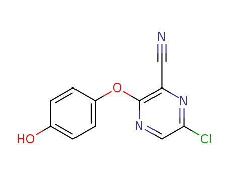 6-chloro-3-(4-hydroxyphenoxy)-2-pyrazinecarbonitrile