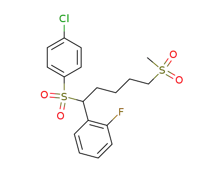 Benzene,
1-[1-[(4-chlorophenyl)sulfonyl]-5-(methylsulfonyl)pentyl]-2-fluoro-