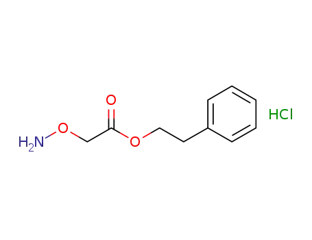 Molecular Structure of 912483-11-5 (Acetic acid, (aminooxy)-, 2-phenylethyl ester, hydrochloride)