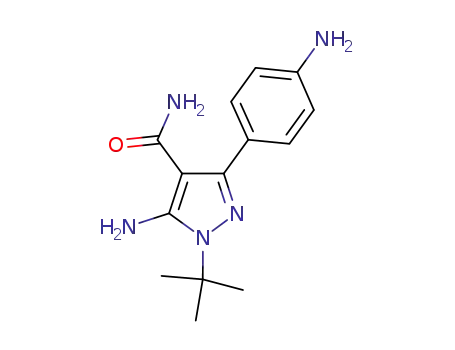 Molecular Structure of 594984-04-0 (1H-Pyrazole-4-carboxamide,
5-amino-3-(4-aminophenyl)-1-(1,1-dimethylethyl)-)