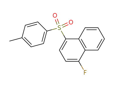 Molecular Structure of 594853-78-8 (Naphthalene, 1-fluoro-4-[(4-methylphenyl)sulfonyl]-)