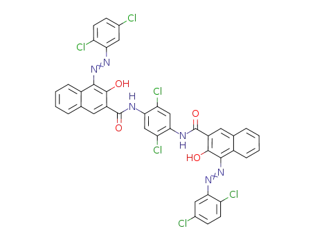 Molecular Structure of 40618-31-3 (N,N'-(2,5-dichloro-1,4-phenylene)bis[4-[(2,5-dichlorophenyl)azo]-3-hydroxynaphthalene-2-carboxamide])