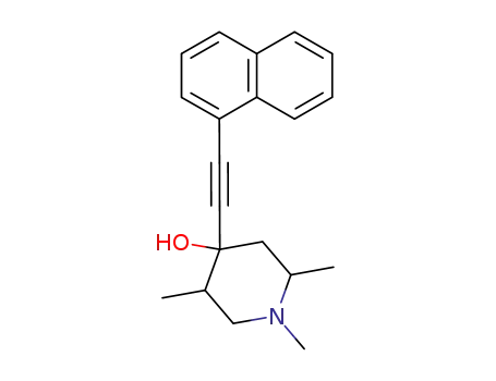 Molecular Structure of 40964-05-4 (1,2,5-trimethyl-4-naphthalen-1-ylethynyl-piperidin-4-ol)