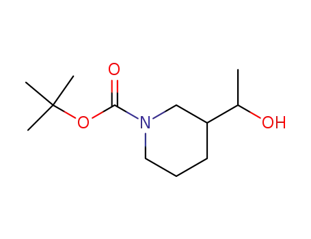 Molecular Structure of 377780-25-1 (tert-butyl 3-(1-hydroxyethyl)piperidine-1-carboxylate)
