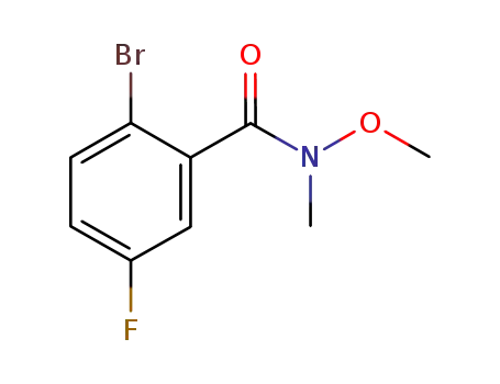 Molecular Structure of 313547-14-7 (2-bromo-5-fluoro-N-methoxy-N-methylbenzamide)
