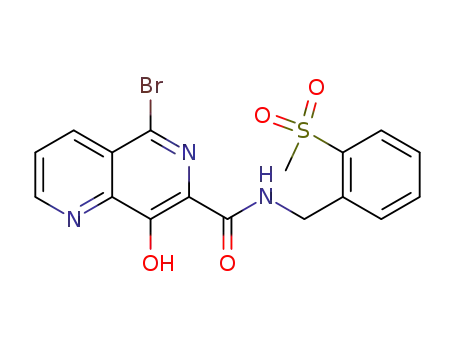 5-bromo-8-hydroxy-N-[2-(methylsulfonyl)benzyl]-1,6-naphthyridine-7-carboxamide