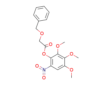 Molecular Structure of 481075-03-0 (Acetic acid, (phenylmethoxy)-, 2,3,4-trimethoxy-6-nitrophenyl ester)